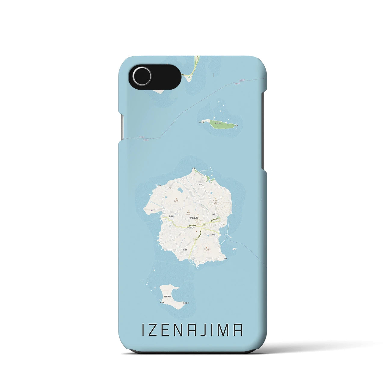 【伊是名島(沖縄県)】地図柄iPhoneケース(バックカバータイプ)