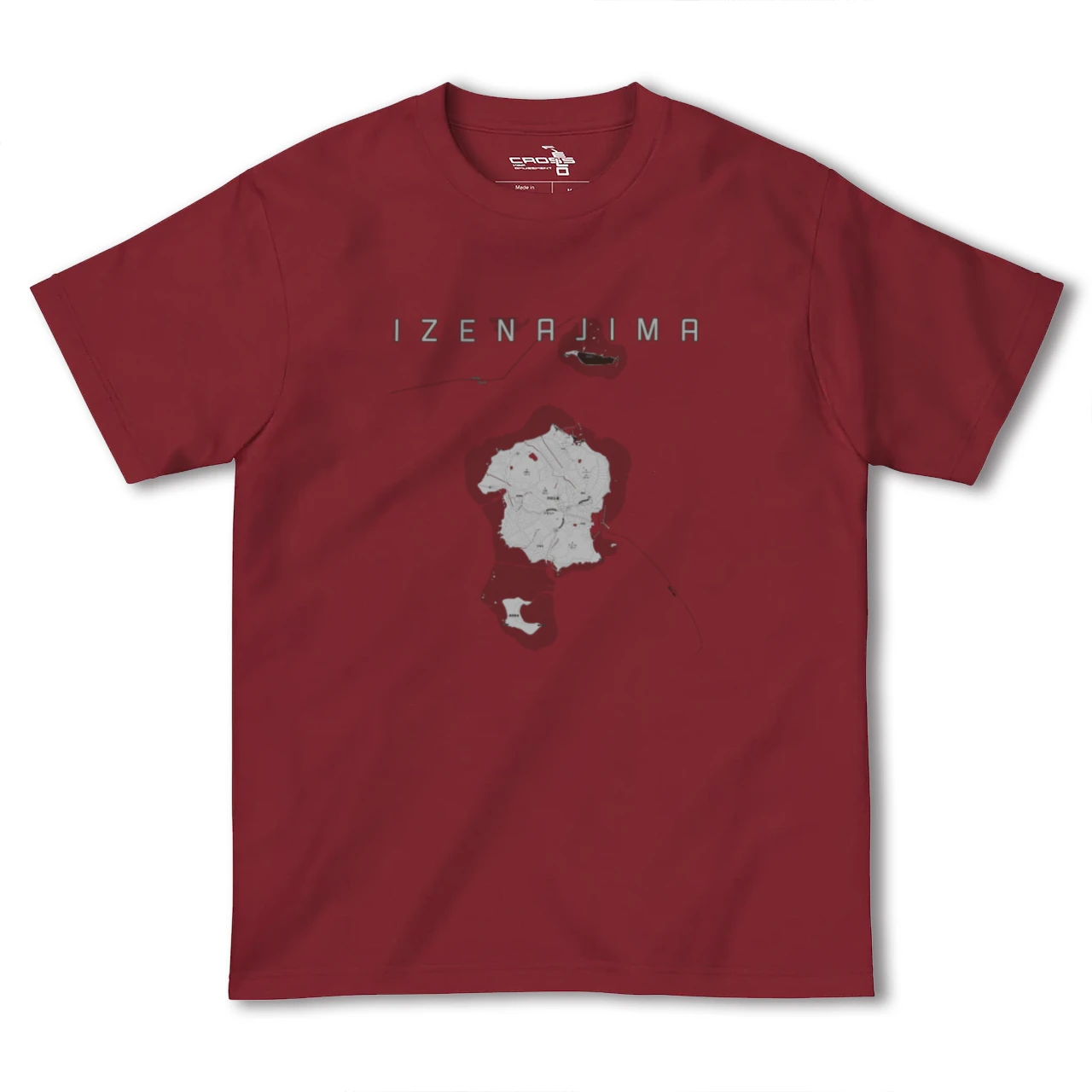 【伊是名島(沖縄県)】地図柄ヘビーウェイトTシャツ