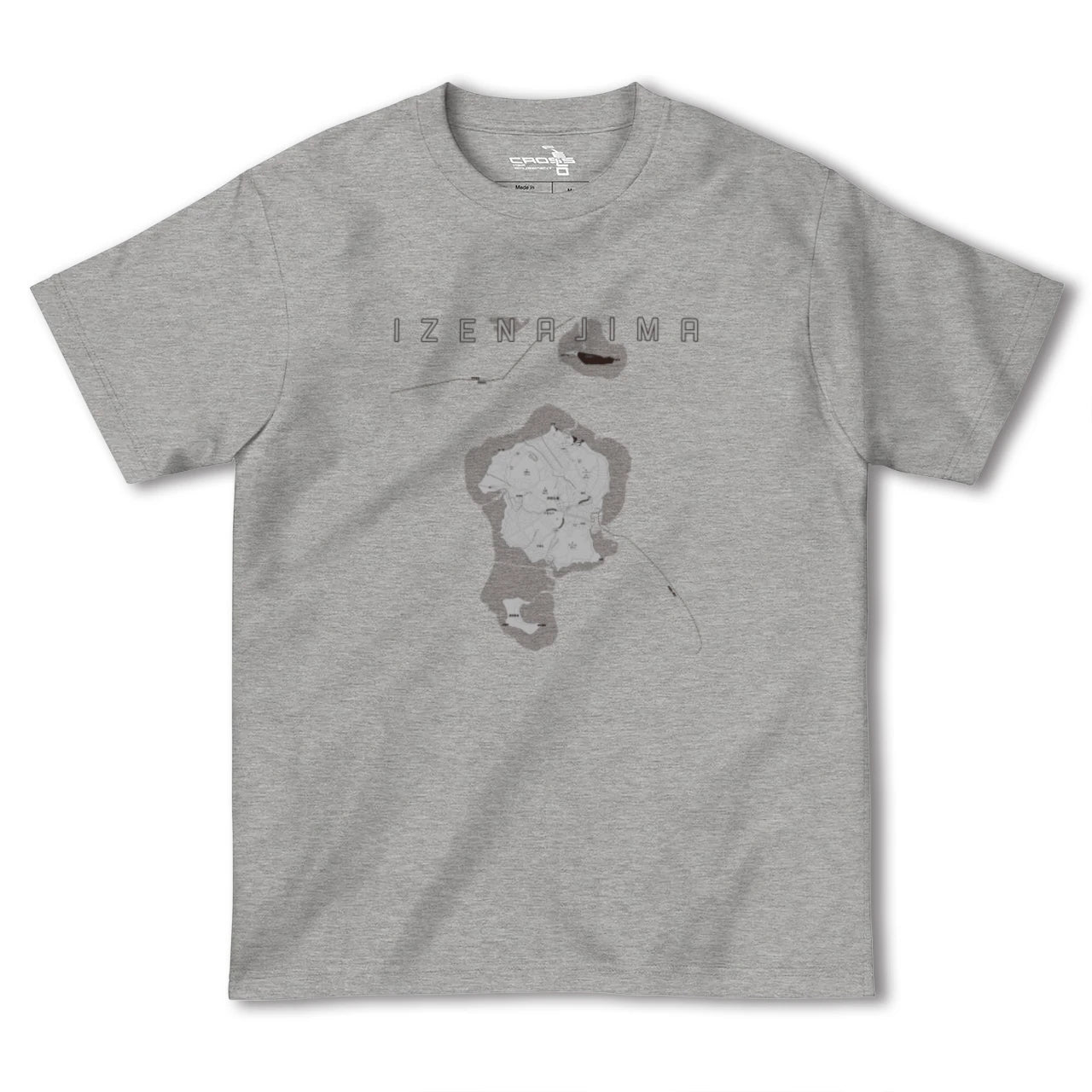 【伊是名島(沖縄県)】地図柄ヘビーウェイトTシャツ