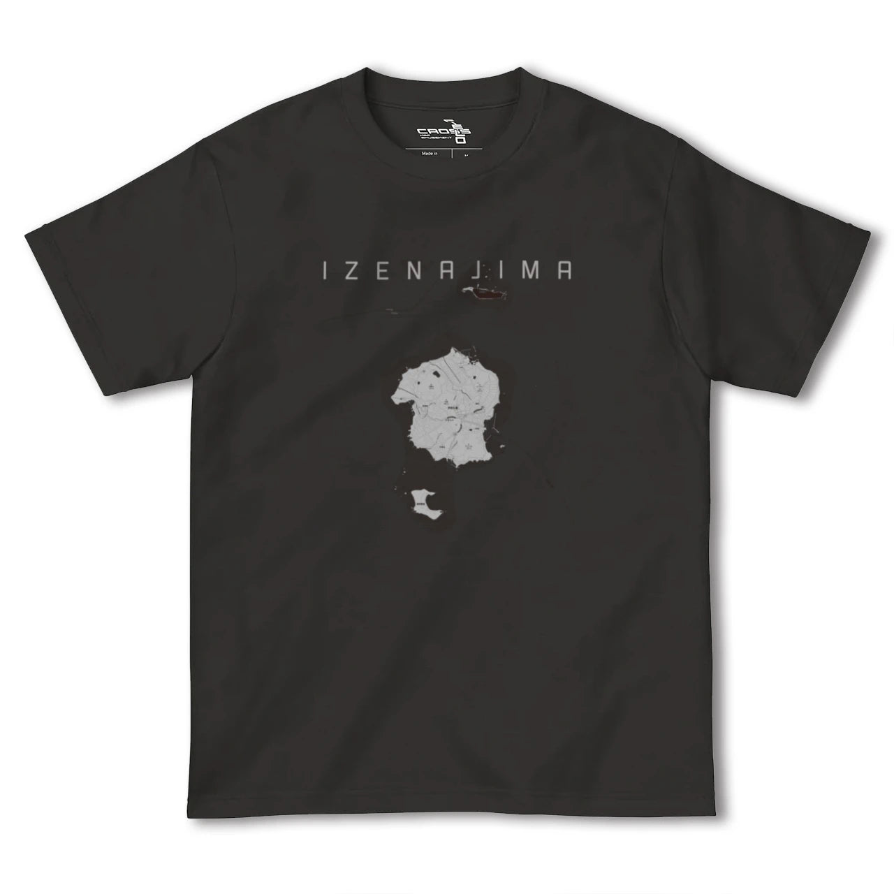 【伊是名島(沖縄県)】地図柄ヘビーウェイトTシャツ