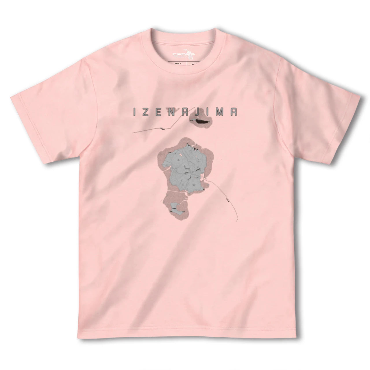 【伊是名島(沖縄県)】地図柄ヘビーウェイトTシャツ