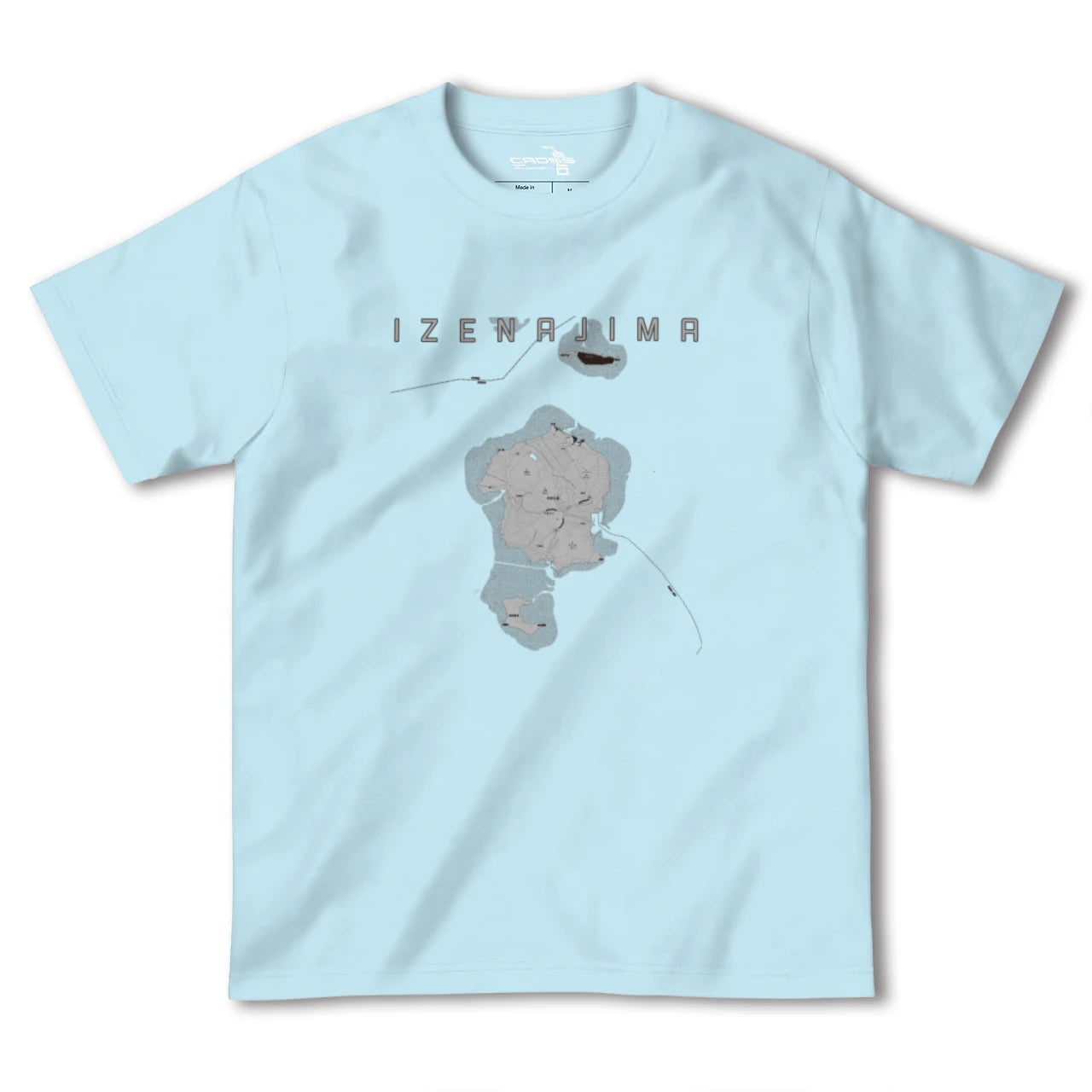 【伊是名島(沖縄県)】地図柄ヘビーウェイトTシャツ