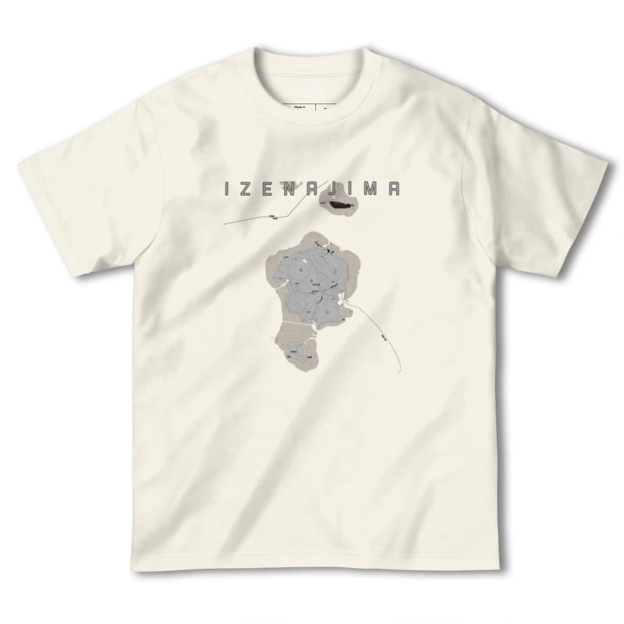 【伊是名島(沖縄県)】地図柄ヘビーウェイトTシャツ