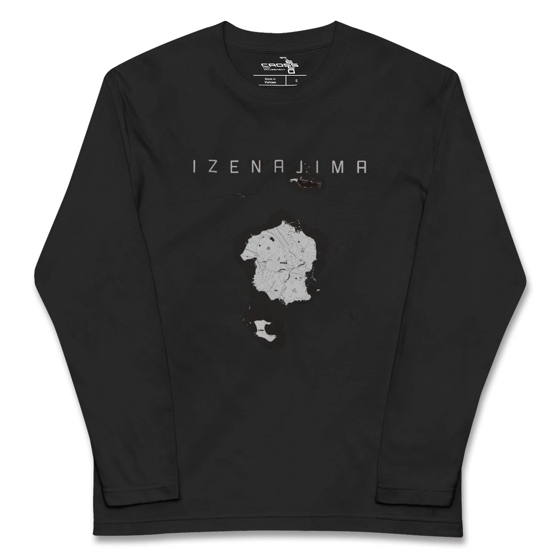 【伊是名島(沖縄県)】地図柄ロングスリーブTシャツ