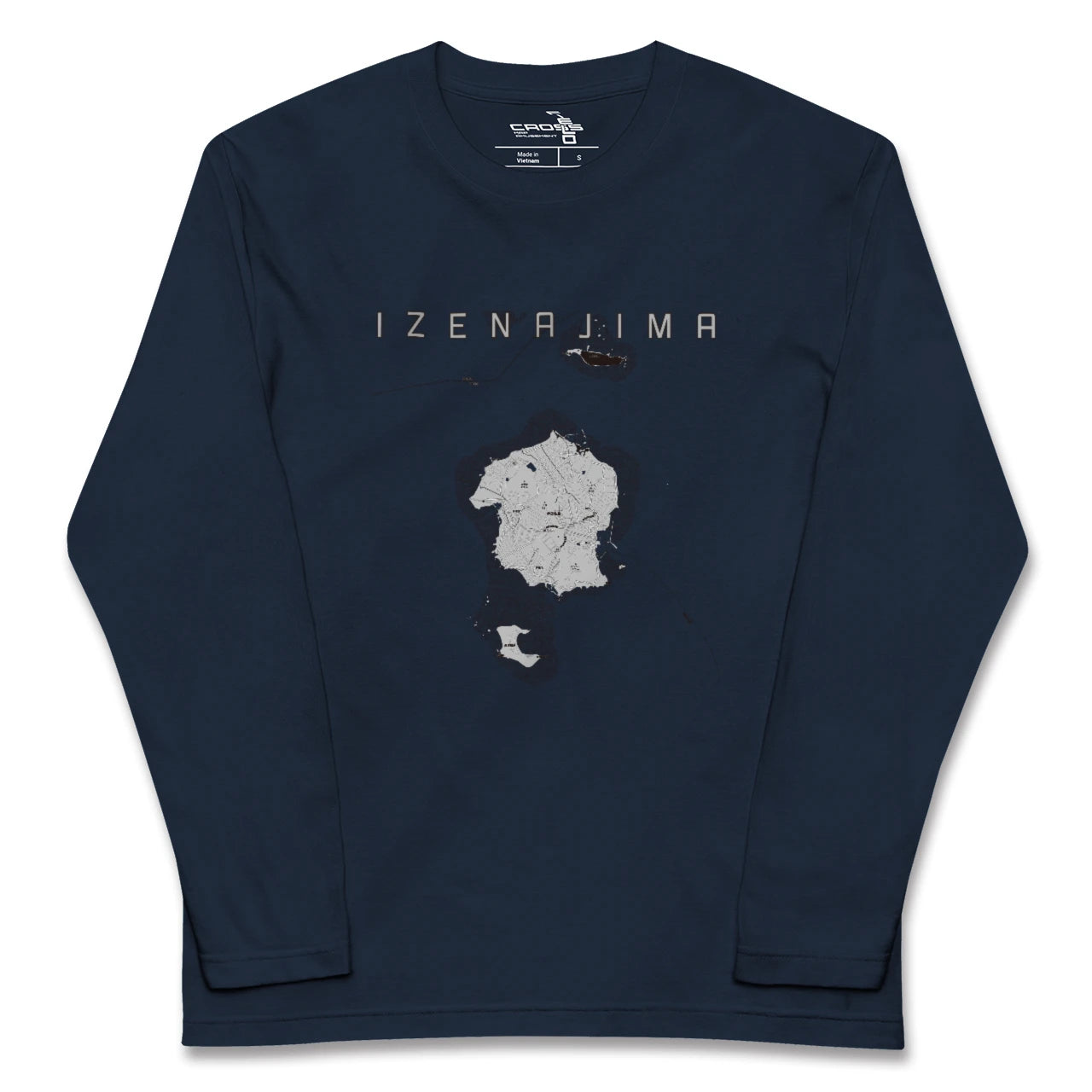 【伊是名島(沖縄県)】地図柄ロングスリーブTシャツ