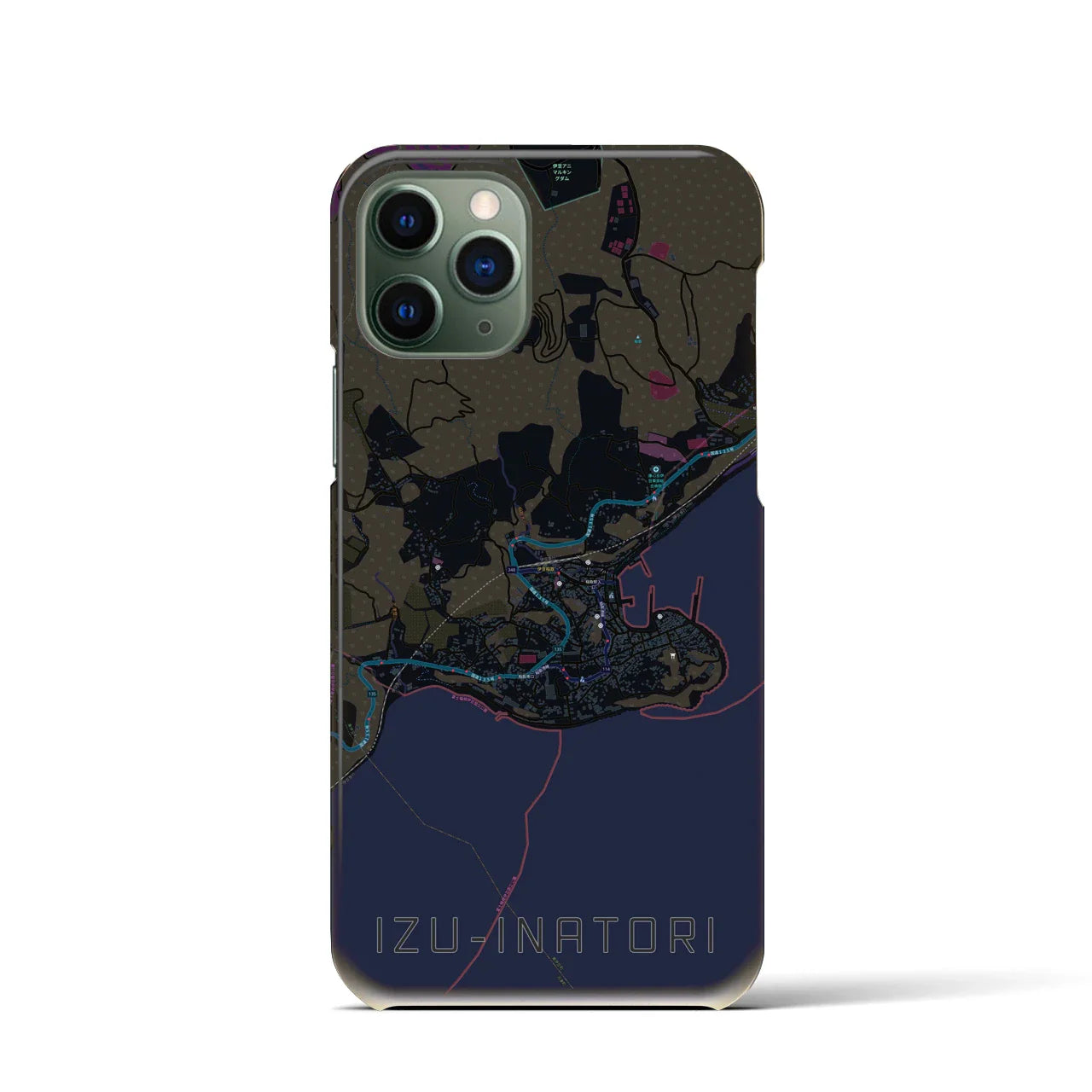 【伊豆稲取(静岡県)】地図柄iPhoneケース(バックカバータイプ)