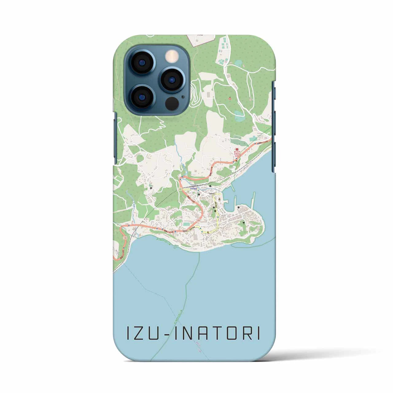 【伊豆稲取(静岡県)】地図柄iPhoneケース(バックカバータイプ)