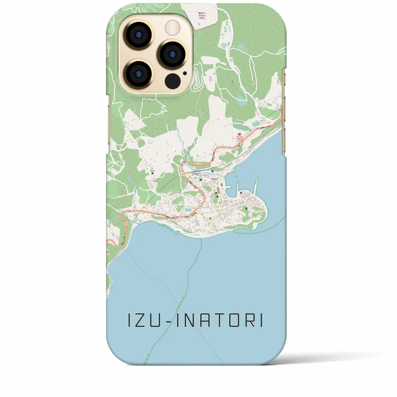 【伊豆稲取(静岡県)】地図柄iPhoneケース(バックカバータイプ)