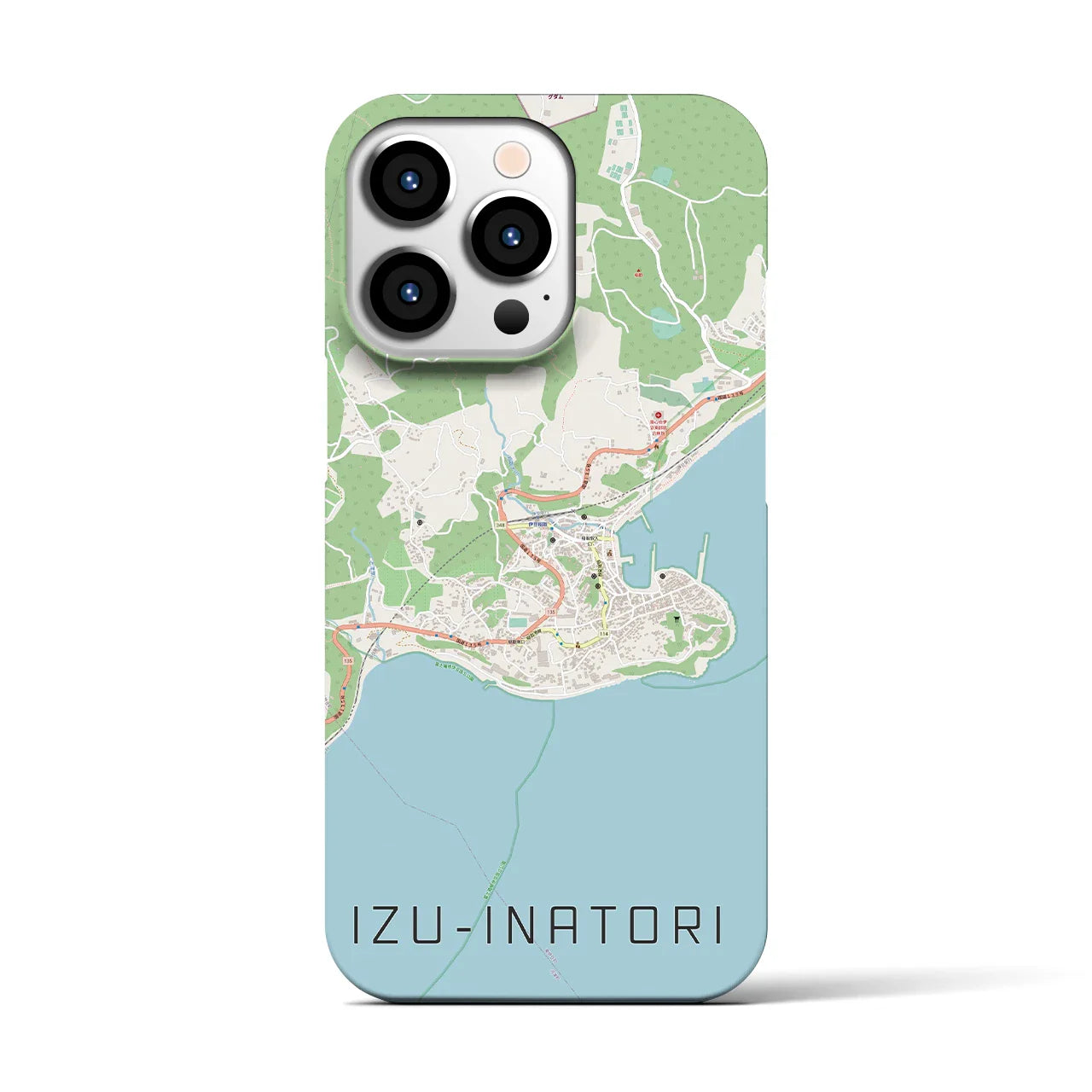 【伊豆稲取(静岡県)】地図柄iPhoneケース(バックカバータイプ)