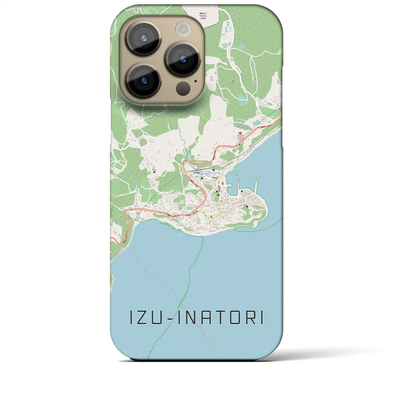 【伊豆稲取(静岡県)】地図柄iPhoneケース(バックカバータイプ)