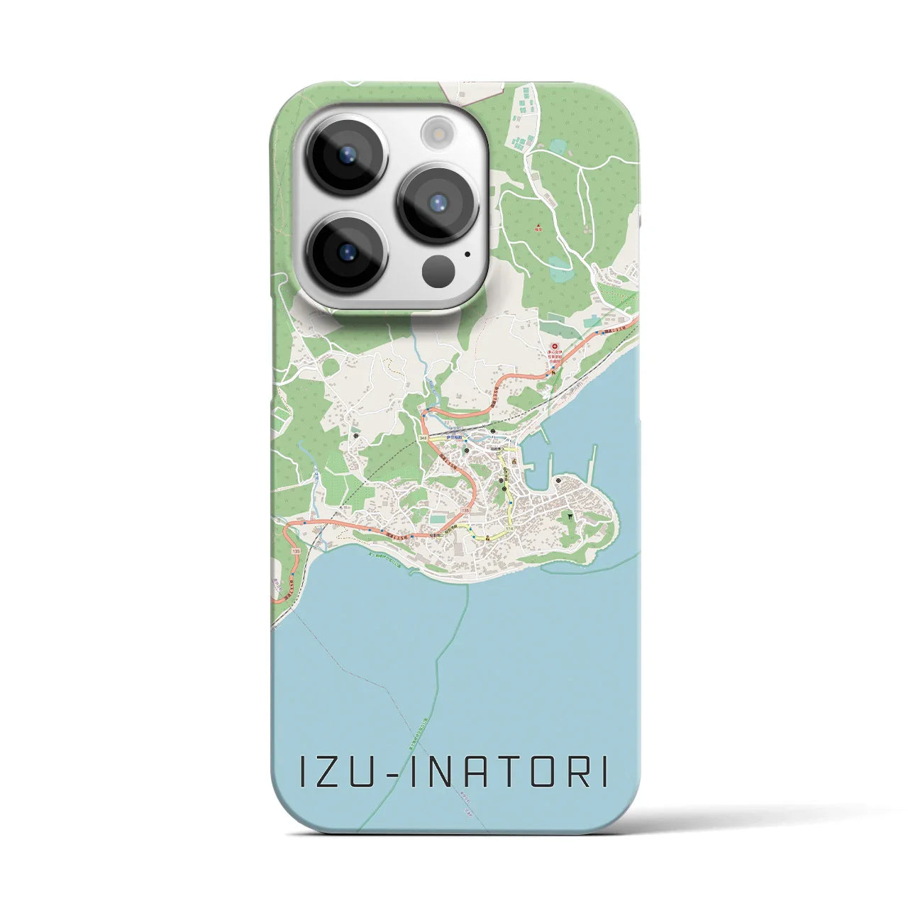 【伊豆稲取(静岡県)】地図柄iPhoneケース(バックカバータイプ)