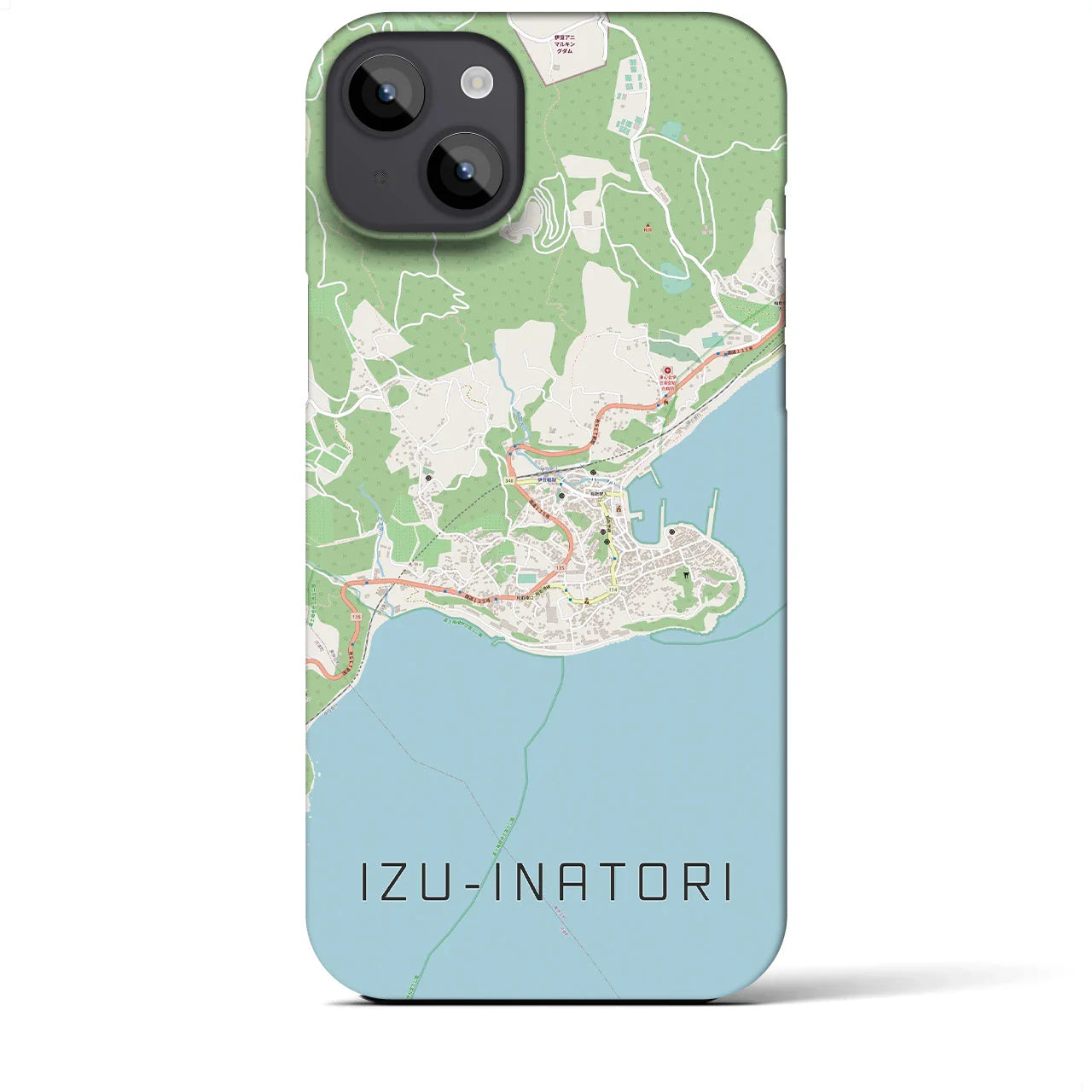 【伊豆稲取(静岡県)】地図柄iPhoneケース(バックカバータイプ)