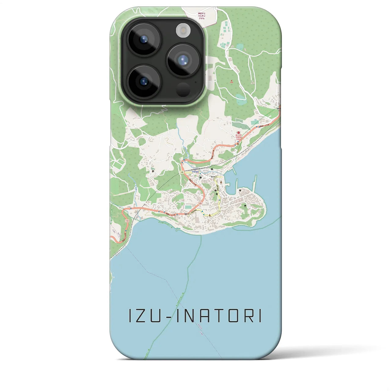 【伊豆稲取(静岡県)】地図柄iPhoneケース(バックカバータイプ)