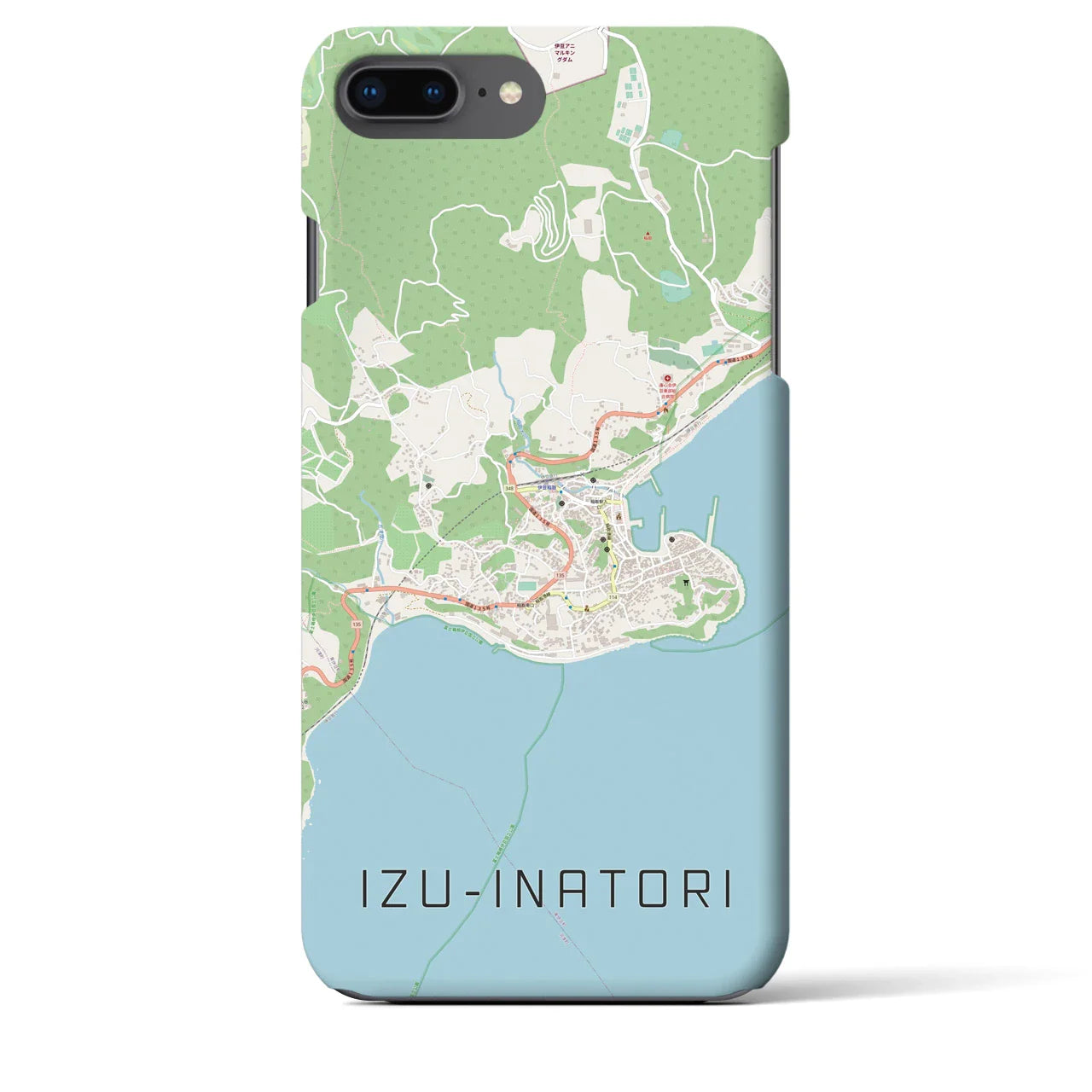 【伊豆稲取(静岡県)】地図柄iPhoneケース(バックカバータイプ)