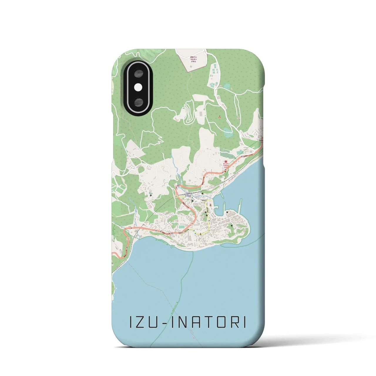 【伊豆稲取(静岡県)】地図柄iPhoneケース(バックカバータイプ)
