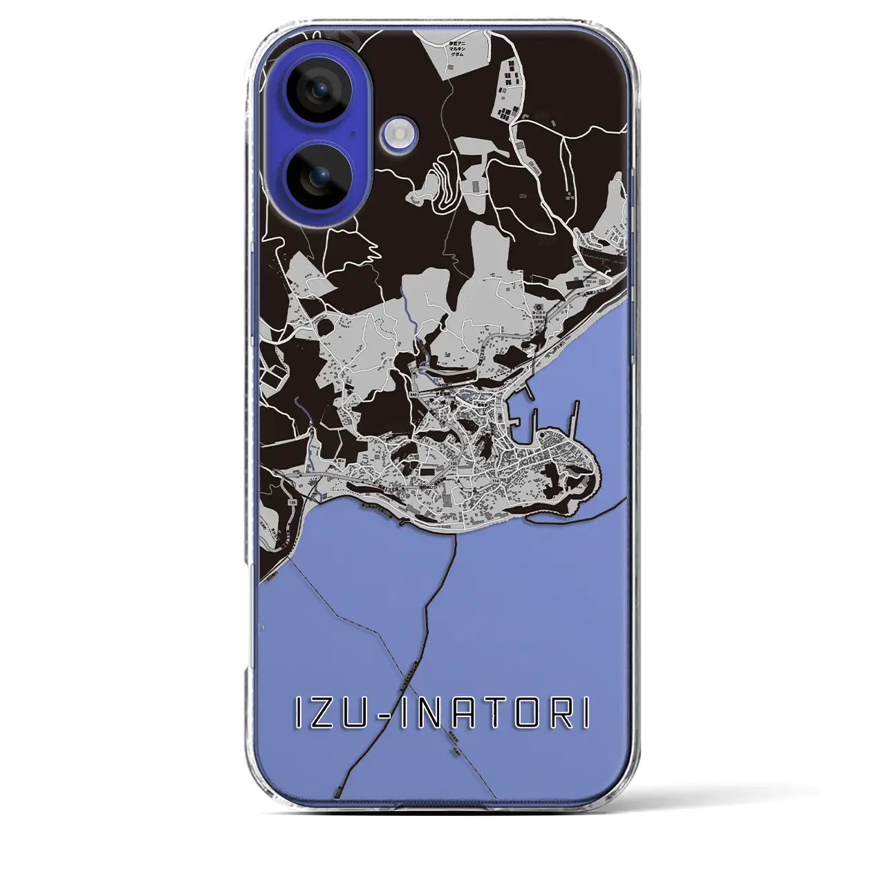 【伊豆稲取(静岡県)】地図柄iPhoneケース(クリアタイプ)