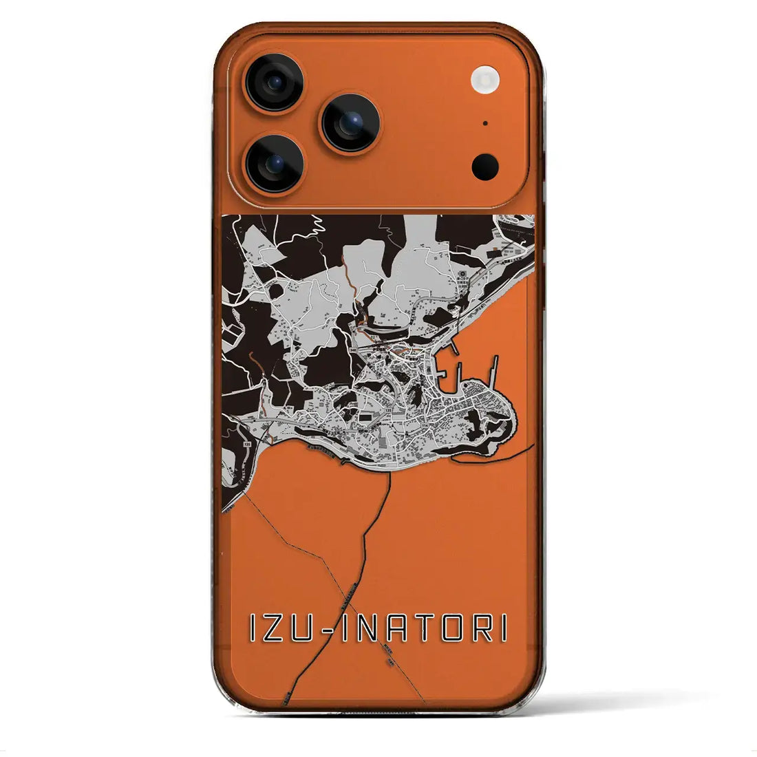 【伊豆稲取(静岡県)】地図柄iPhoneケース(クリアタイプ)