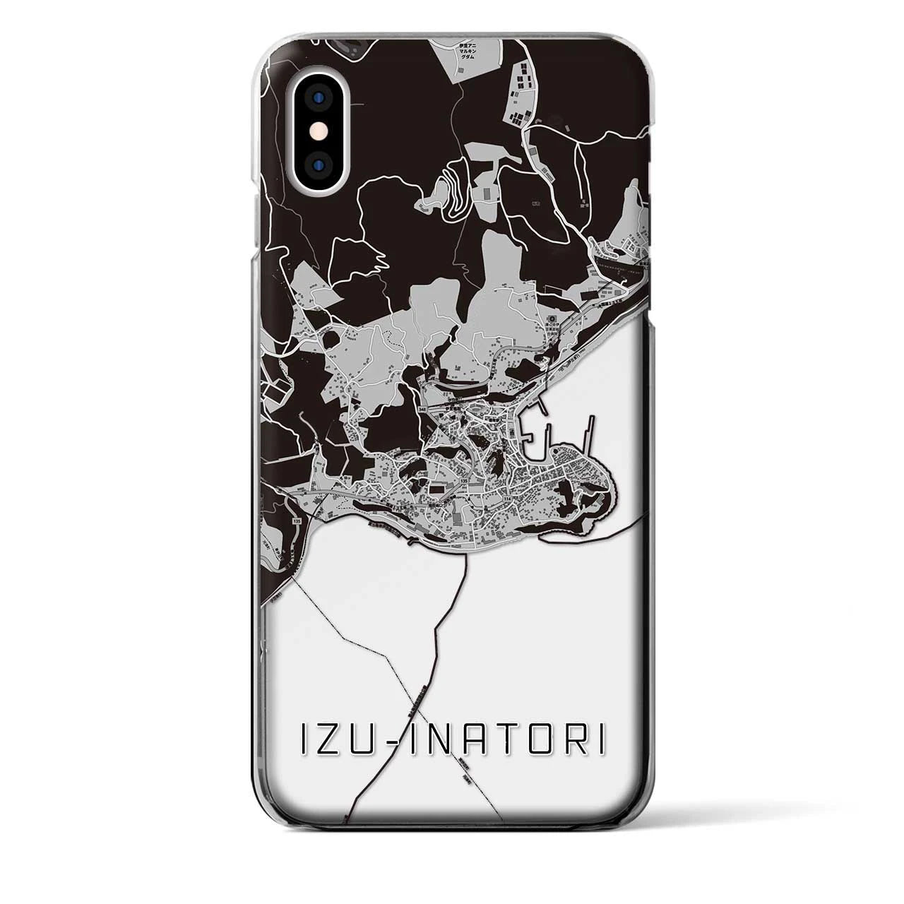 【伊豆稲取(静岡県)】地図柄iPhoneケース(クリアタイプ)