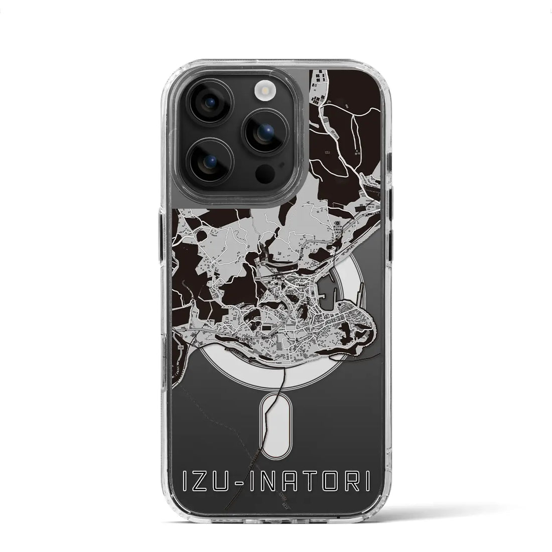 【伊豆稲取(静岡県)】地図柄iPhoneケース(MagSafeタイプ)