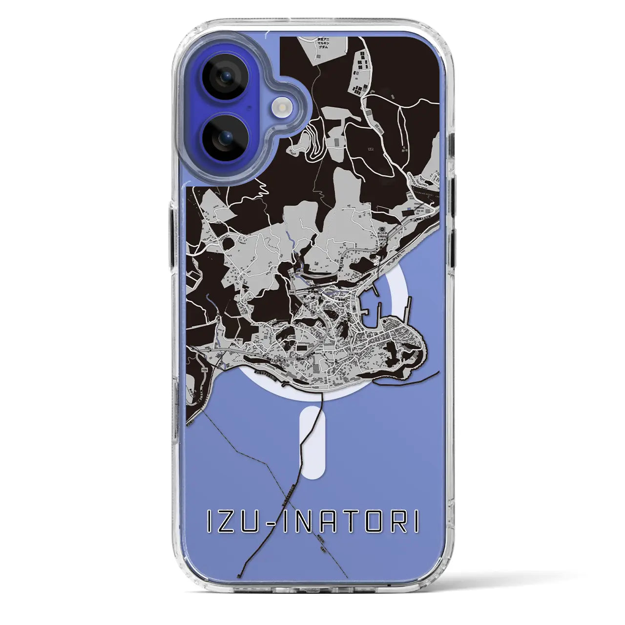 【伊豆稲取(静岡県)】地図柄iPhoneケース(MagSafeタイプ)