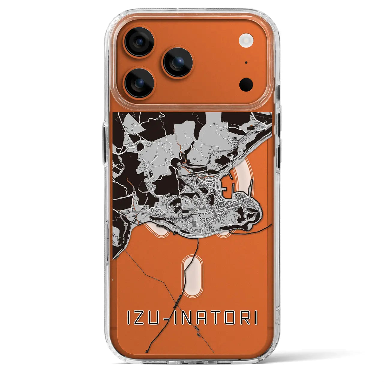 【伊豆稲取(静岡県)】地図柄iPhoneケース(MagSafeタイプ)