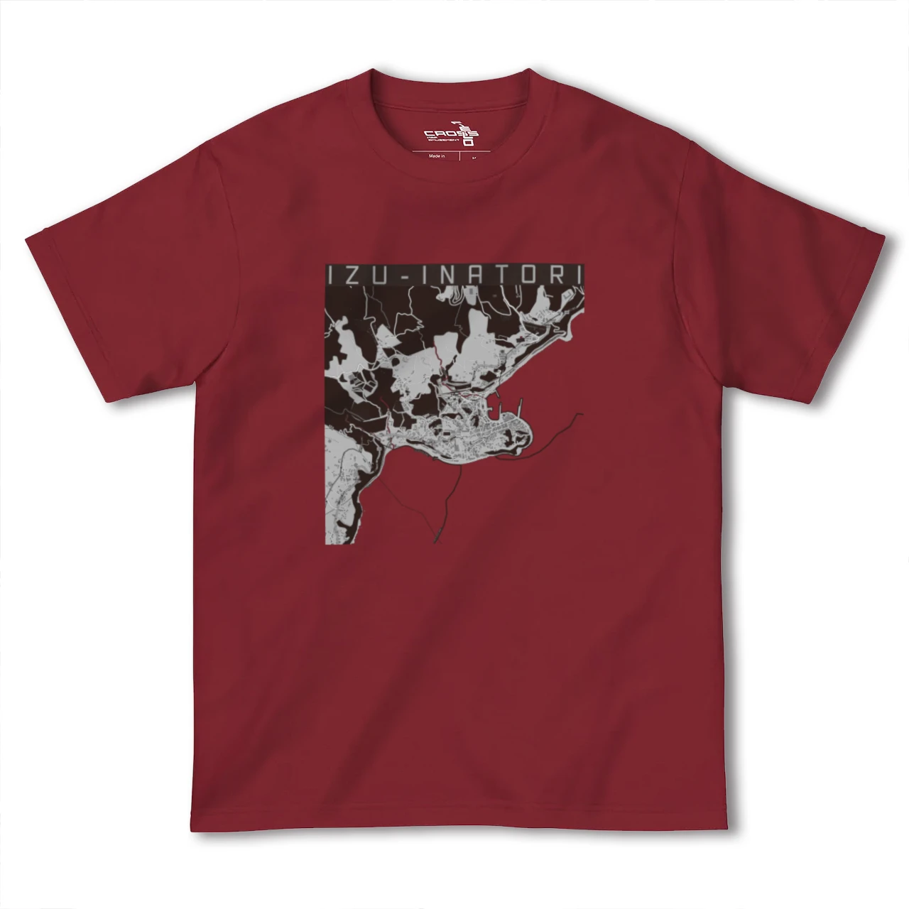 【伊豆稲取(静岡県)】地図柄ヘビーウェイトTシャツ
