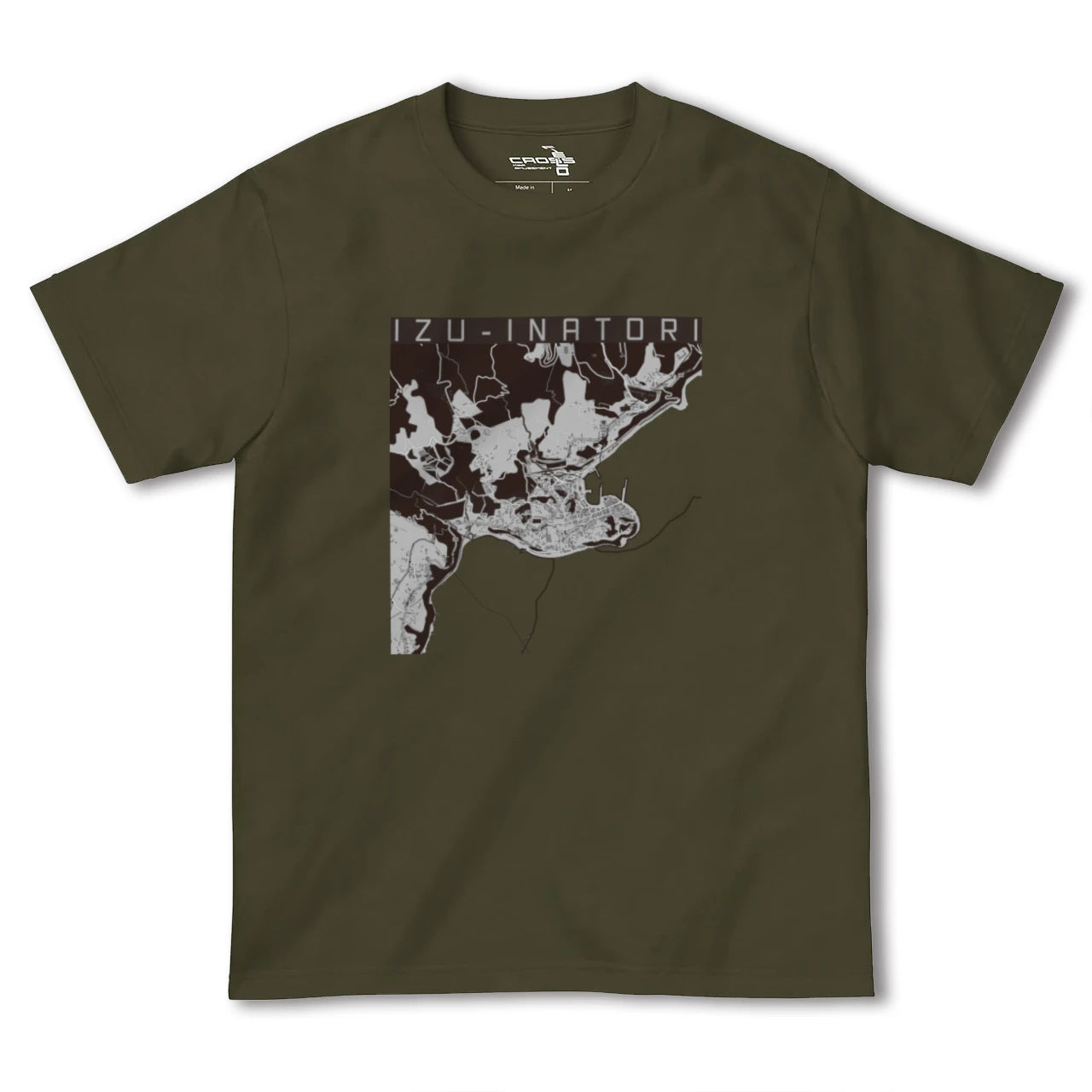 【伊豆稲取(静岡県)】地図柄ヘビーウェイトTシャツ