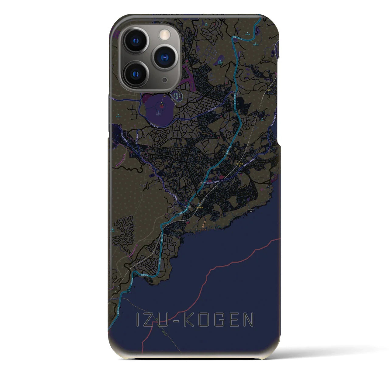 【伊豆高原(静岡県)】地図柄iPhoneケース(バックカバータイプ)