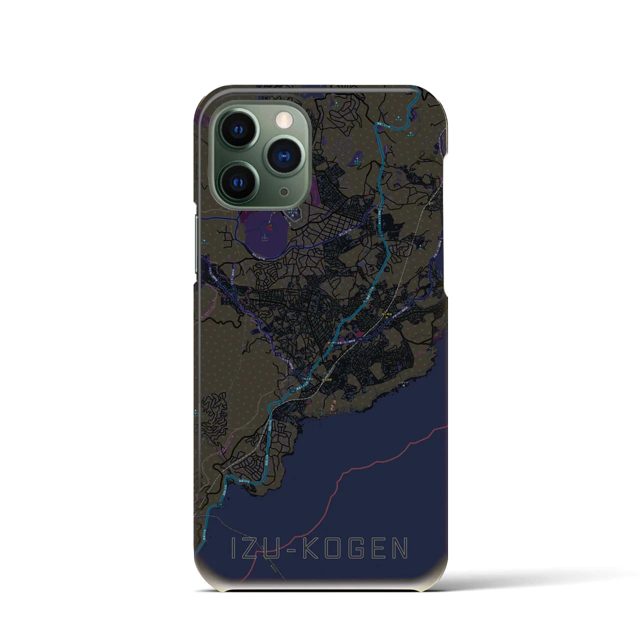 【伊豆高原(静岡県)】地図柄iPhoneケース(バックカバータイプ)