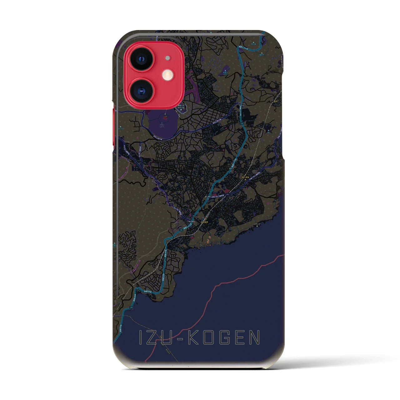 【伊豆高原(静岡県)】地図柄iPhoneケース(バックカバータイプ)