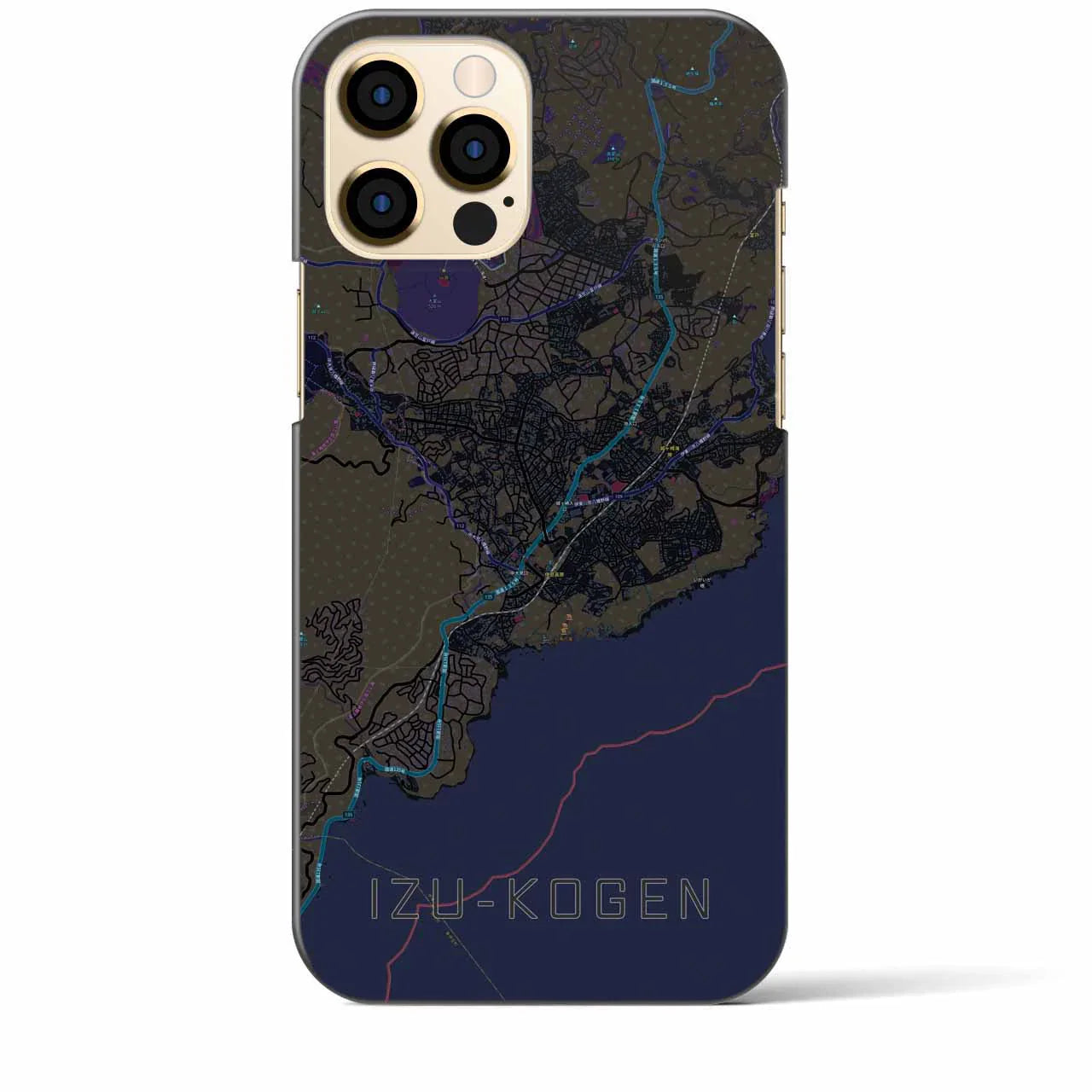【伊豆高原(静岡県)】地図柄iPhoneケース(バックカバータイプ)