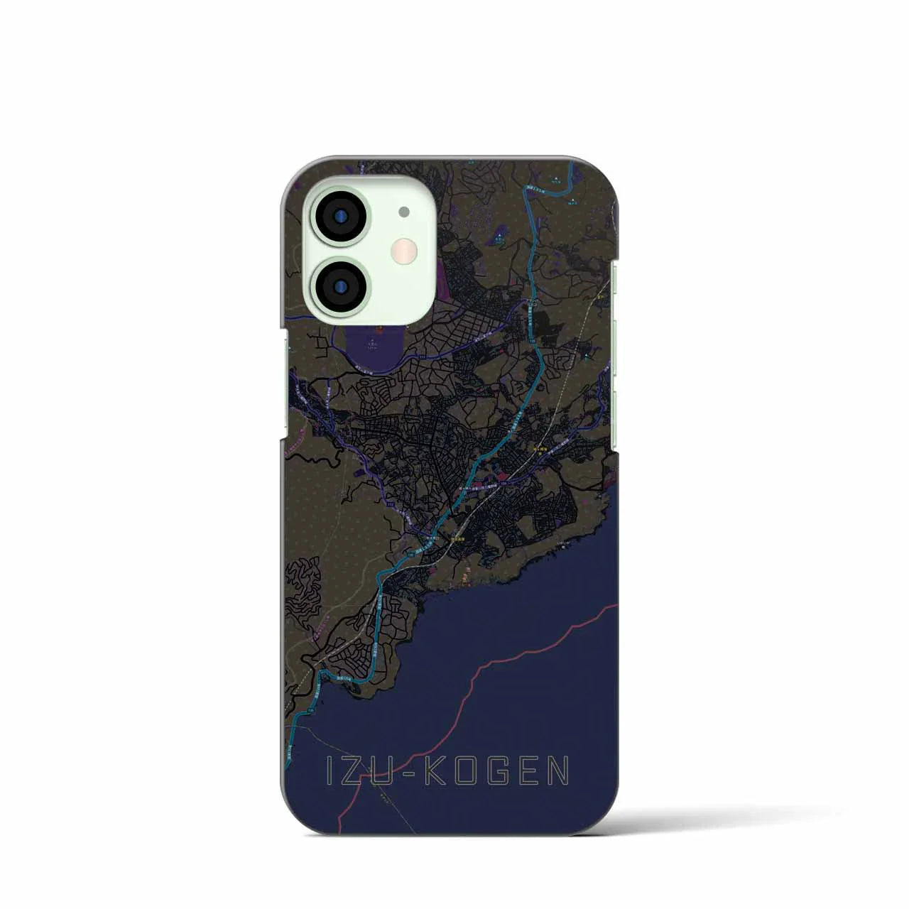 【伊豆高原(静岡県)】地図柄iPhoneケース(バックカバータイプ)