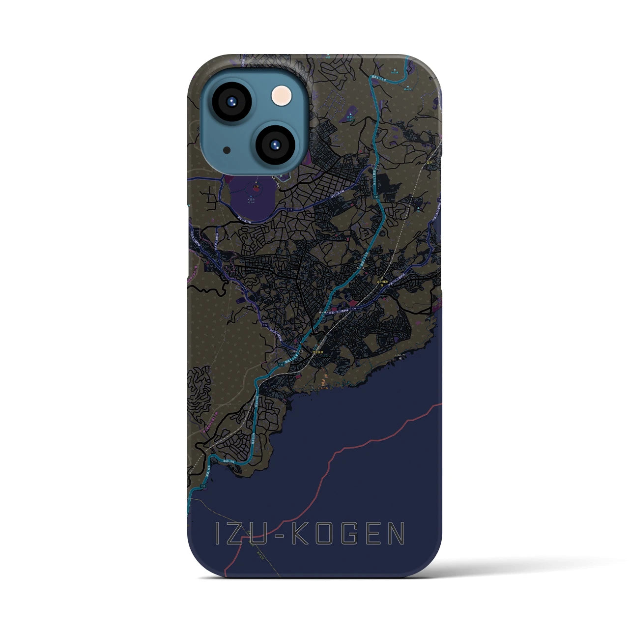 【伊豆高原(静岡県)】地図柄iPhoneケース(バックカバータイプ)