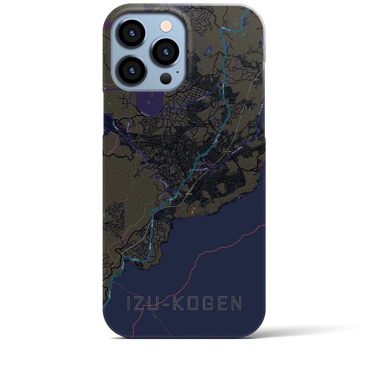 【伊豆高原(静岡県)】地図柄iPhoneケース(バックカバータイプ)