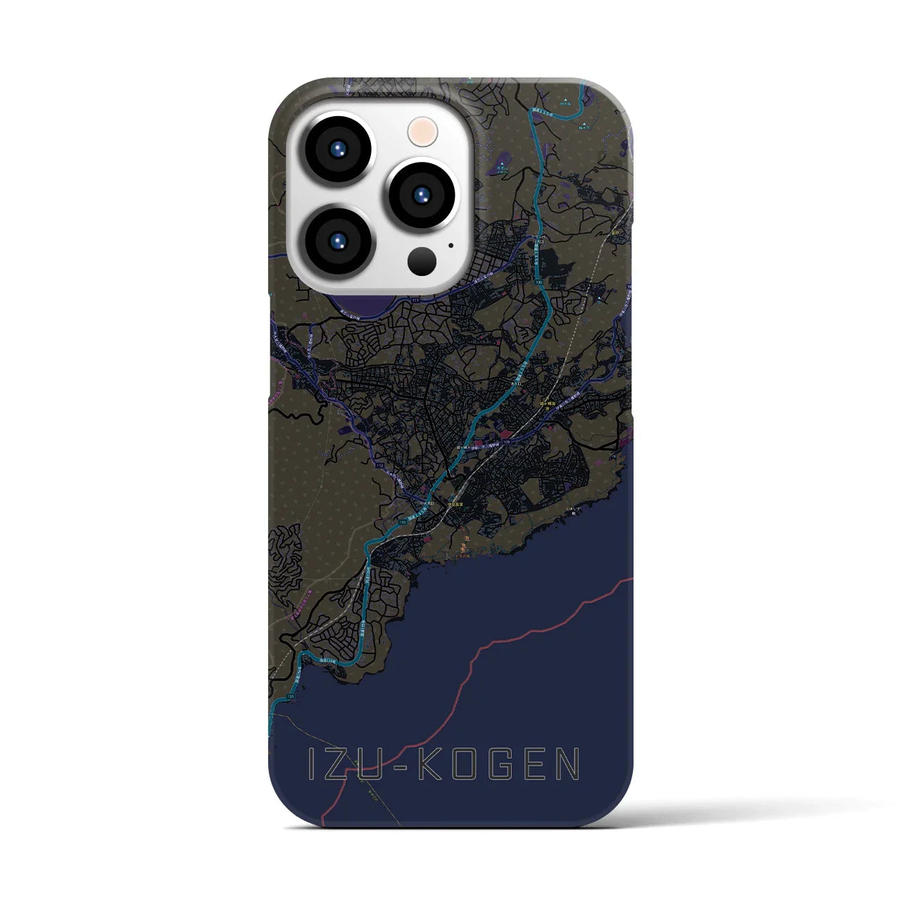 【伊豆高原(静岡県)】地図柄iPhoneケース(バックカバータイプ)