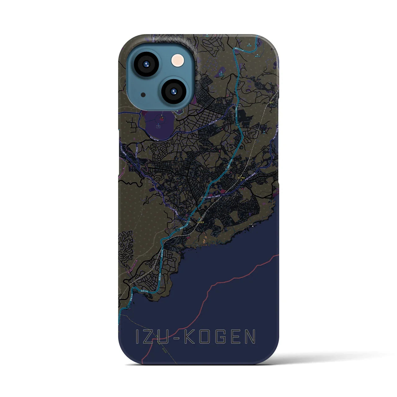 【伊豆高原(静岡県)】地図柄iPhoneケース(バックカバータイプ)