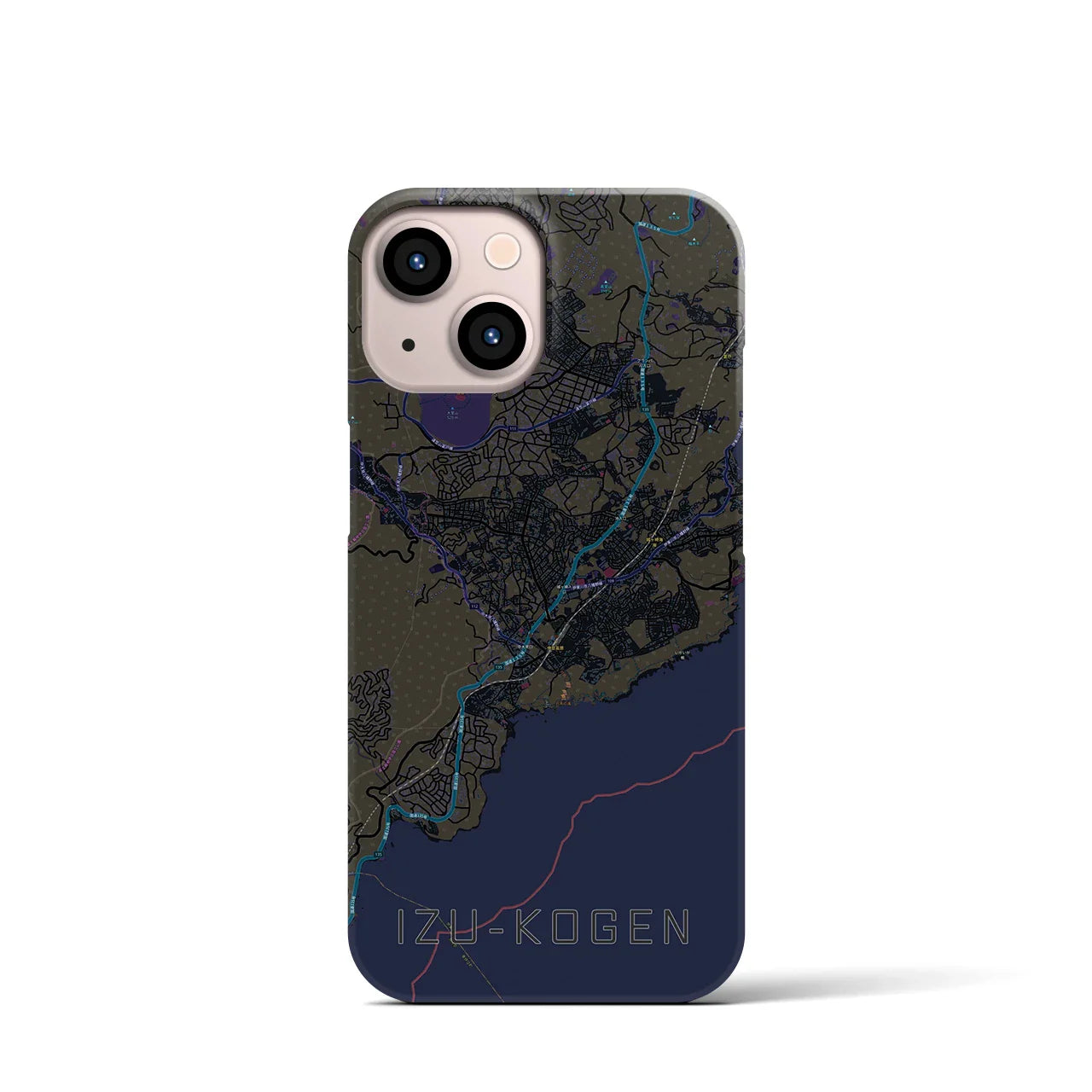 【伊豆高原(静岡県)】地図柄iPhoneケース(バックカバータイプ)