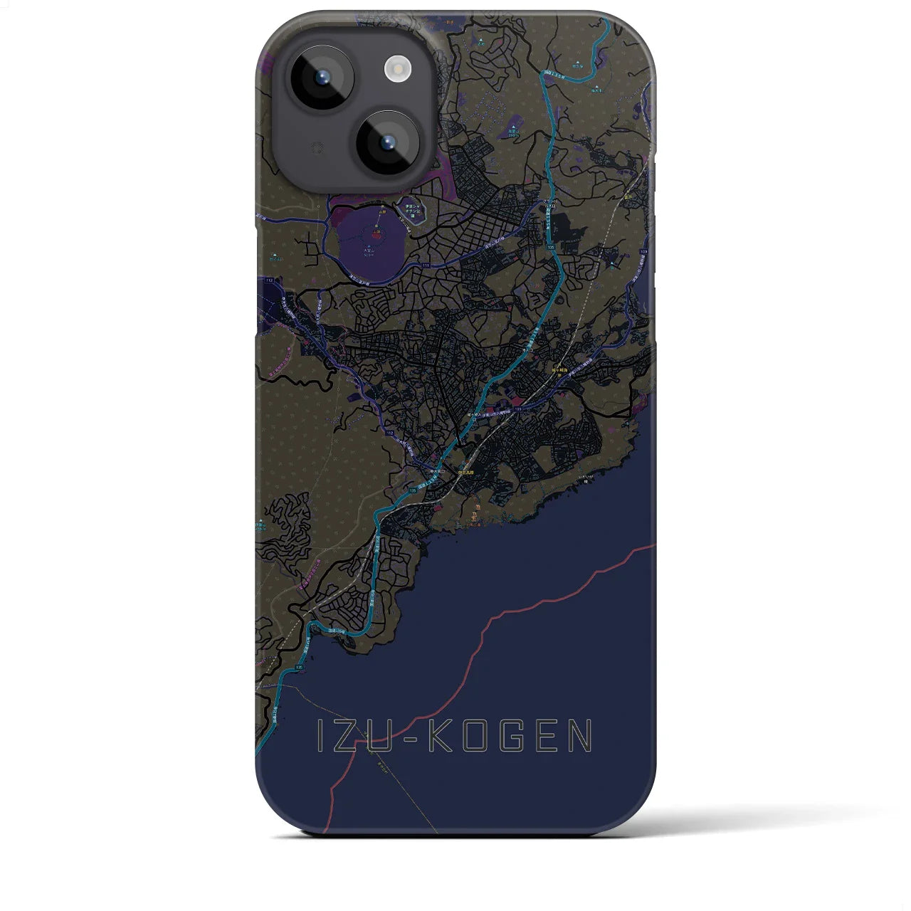 【伊豆高原(静岡県)】地図柄iPhoneケース(バックカバータイプ)
