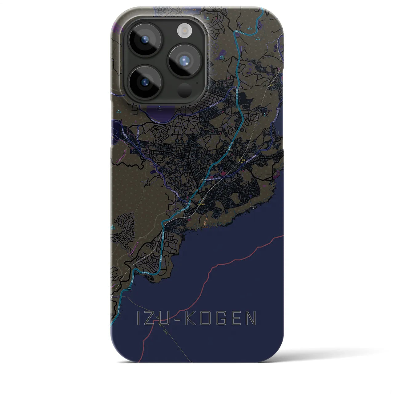 【伊豆高原(静岡県)】地図柄iPhoneケース(バックカバータイプ)