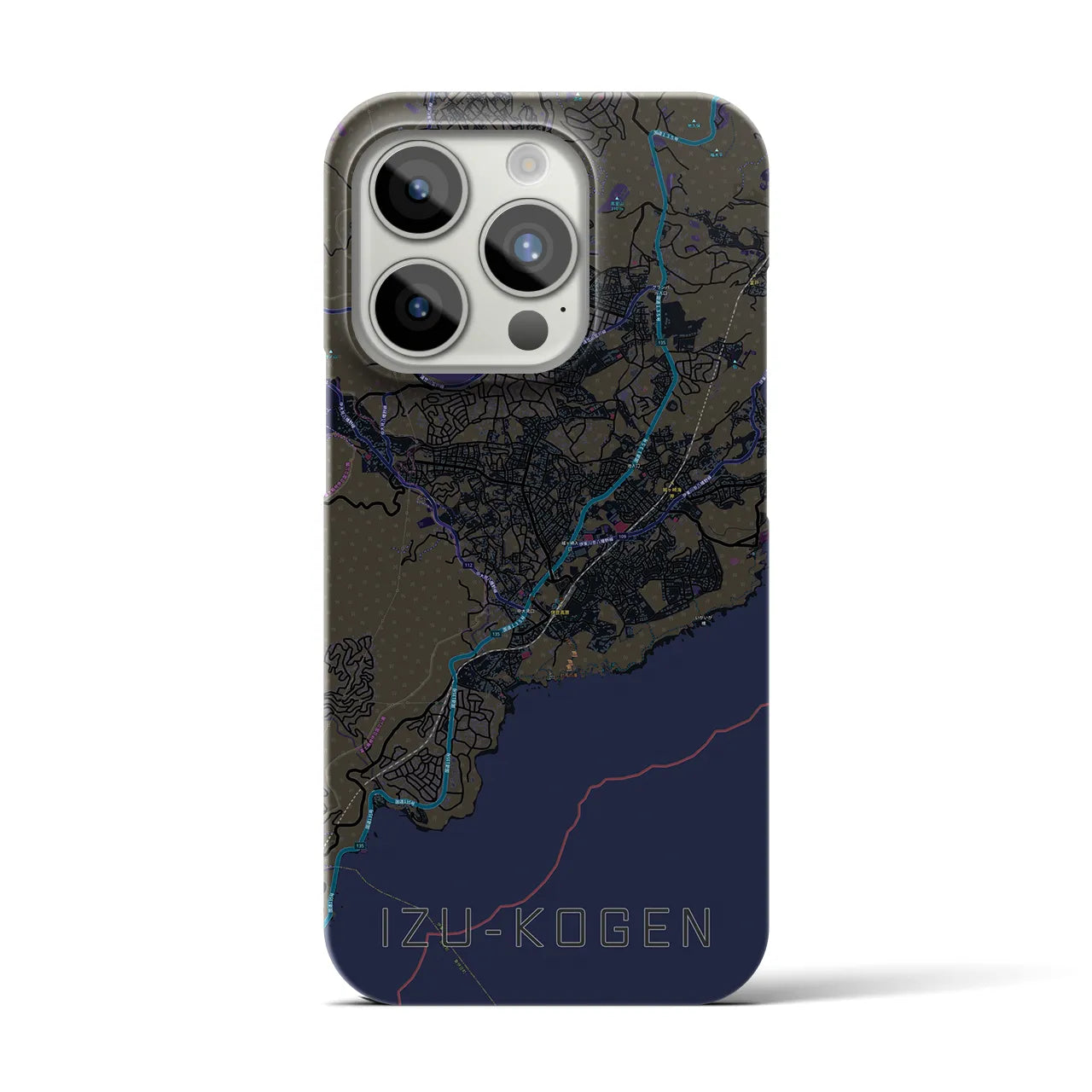 【伊豆高原(静岡県)】地図柄iPhoneケース(バックカバータイプ)