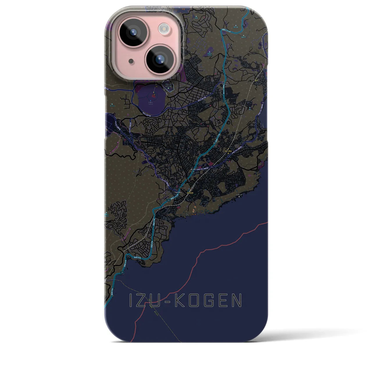 【伊豆高原(静岡県)】地図柄iPhoneケース(バックカバータイプ)