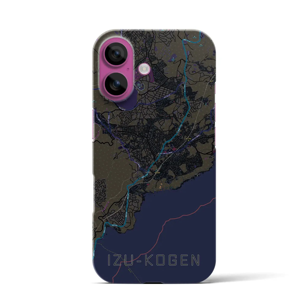 【伊豆高原(静岡県)】地図柄iPhoneケース(バックカバータイプ)