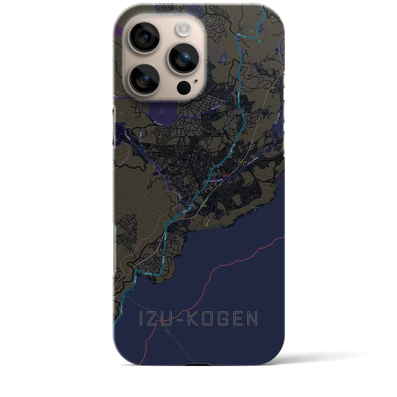 【伊豆高原(静岡県)】地図柄iPhoneケース(バックカバータイプ)