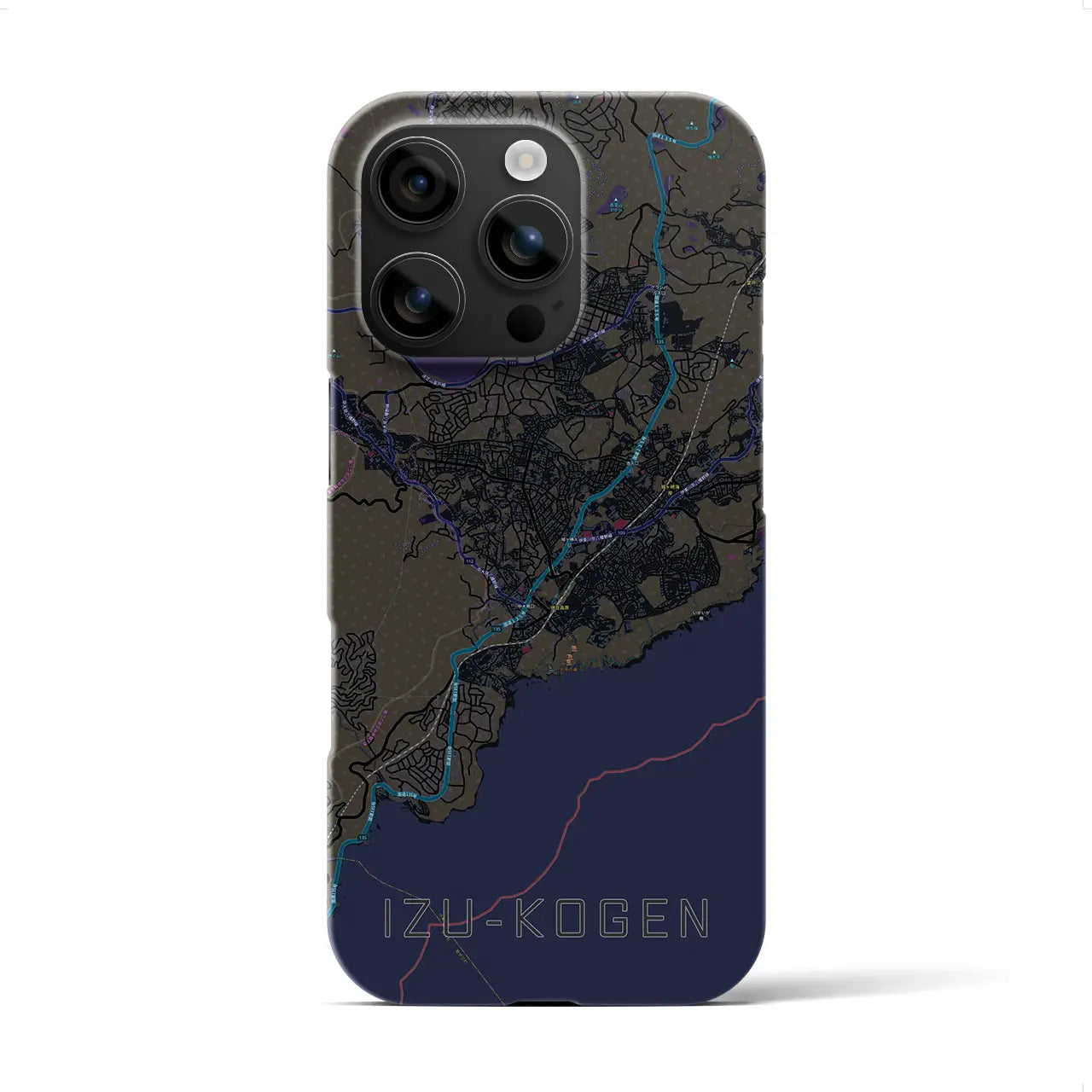 【伊豆高原(静岡県)】地図柄iPhoneケース(バックカバータイプ)