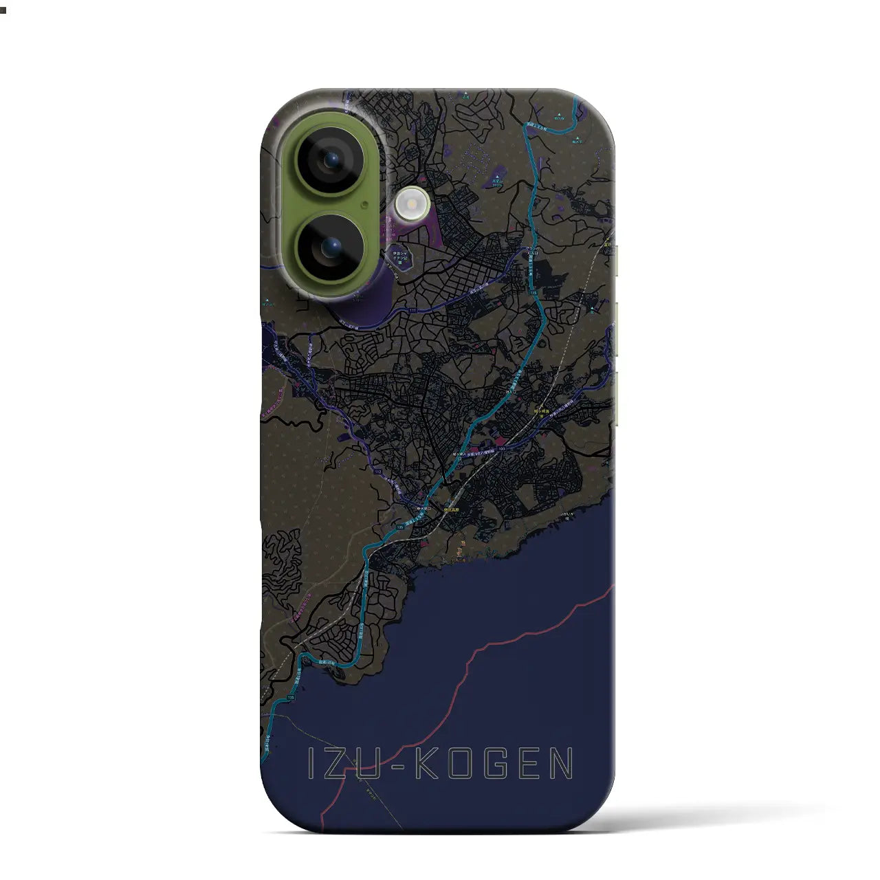 【伊豆高原(静岡県)】地図柄iPhoneケース(バックカバータイプ)