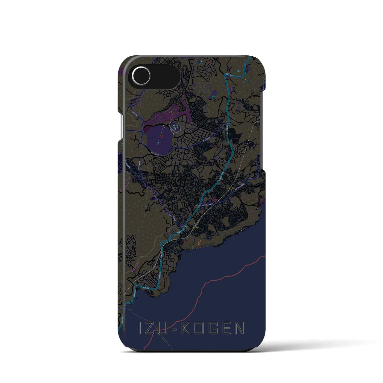 【伊豆高原(静岡県)】地図柄iPhoneケース(バックカバータイプ)