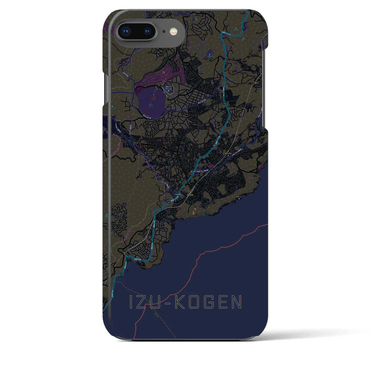 【伊豆高原(静岡県)】地図柄iPhoneケース(バックカバータイプ)