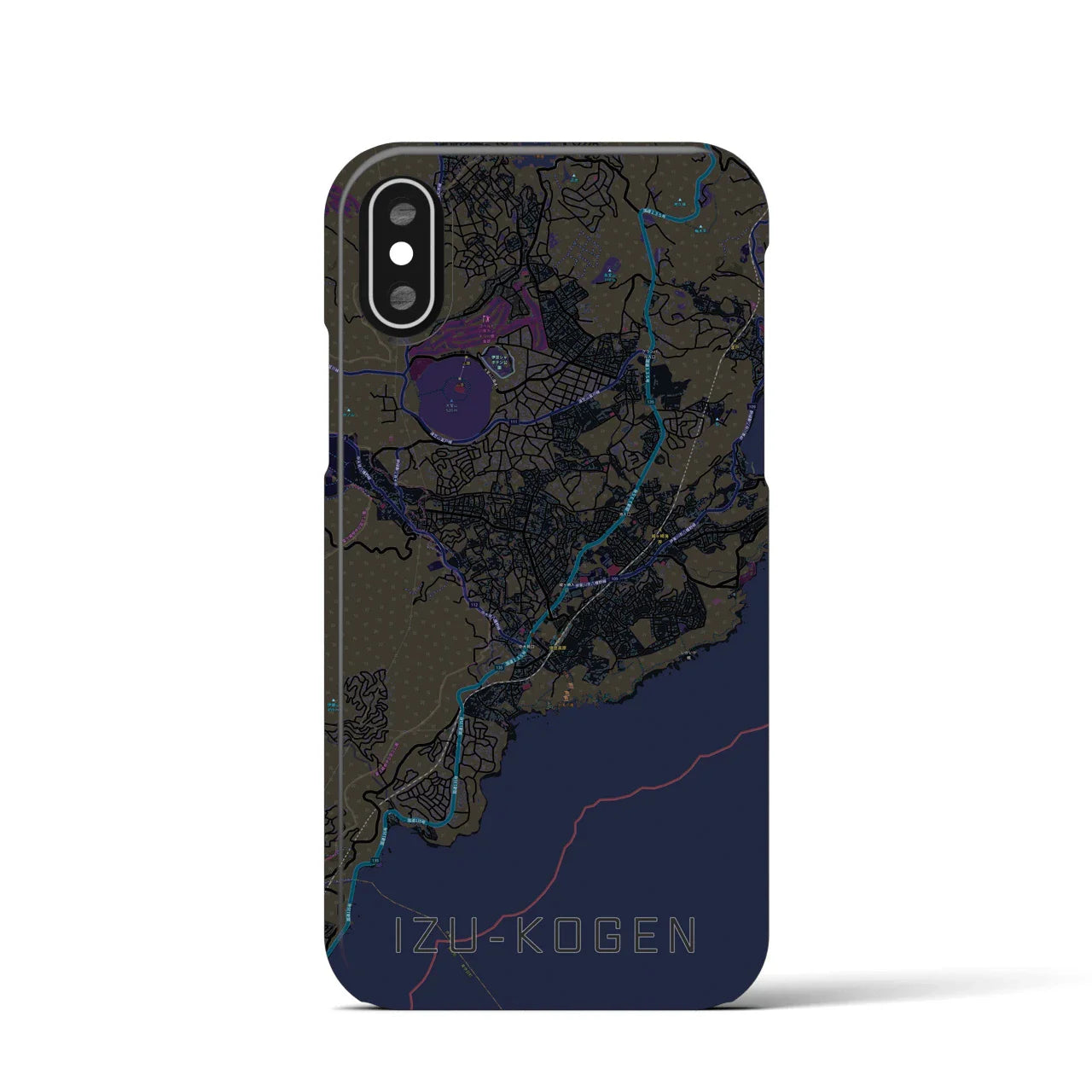 【伊豆高原(静岡県)】地図柄iPhoneケース(バックカバータイプ)