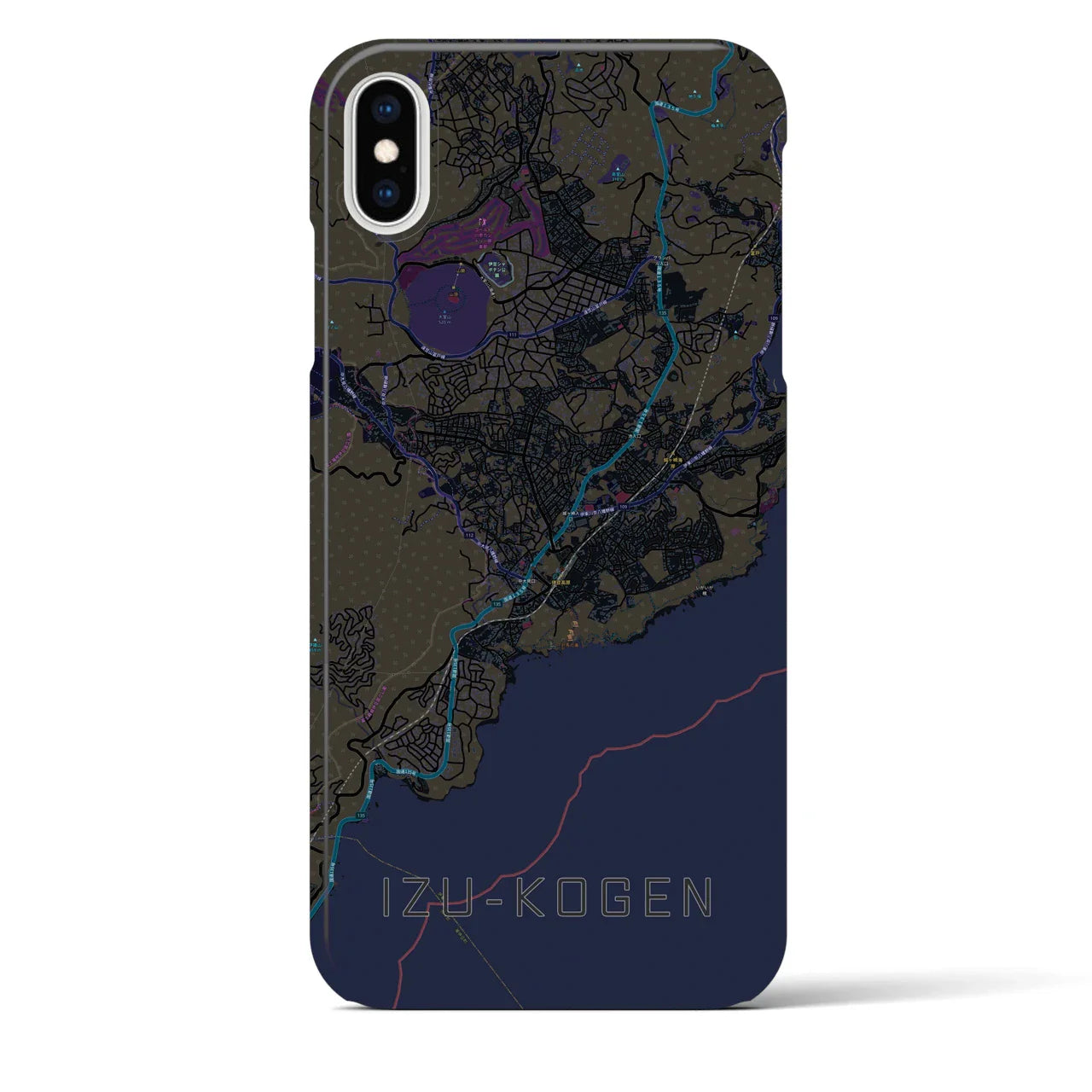 【伊豆高原(静岡県)】地図柄iPhoneケース(バックカバータイプ)