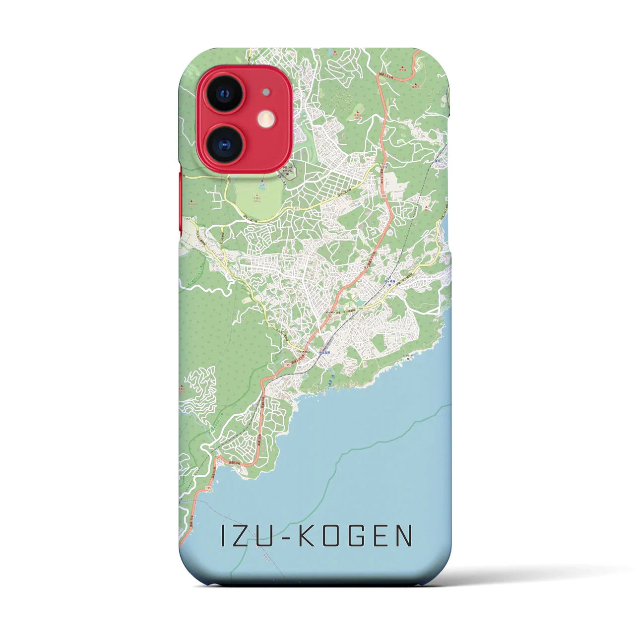 【伊豆高原(静岡県)】地図柄iPhoneケース(バックカバータイプ)
